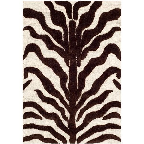 Safavieh 4 x 6 ft. Cambridge Hand Tufted Small Rectangle Area RugIvory & Brown - CAM709V-4