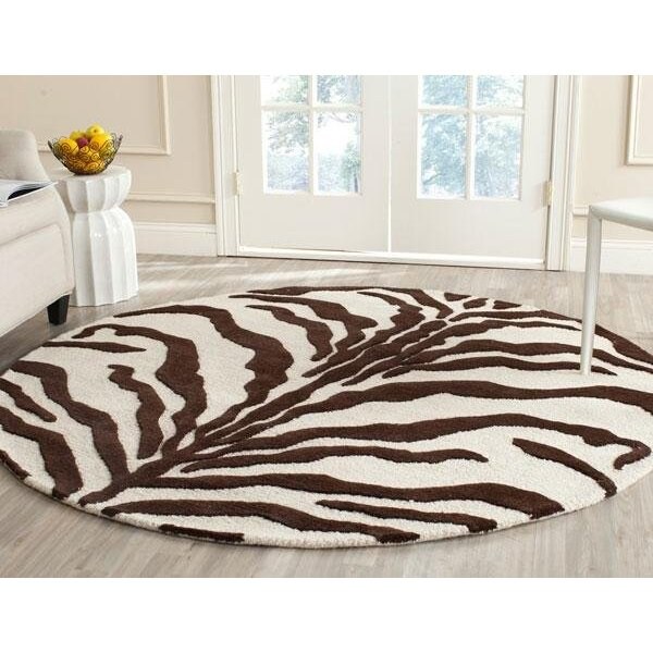 Safavieh 4 x 6 ft. Cambridge Hand Tufted Small Rectangle Area RugIvory & Brown - CAM709V-4