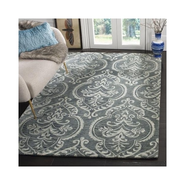 Safavieh Blossom Hand Tufted Runner RugBlue & Sage 2 ft.-3 in. x 8 ft. - BLM603M-28