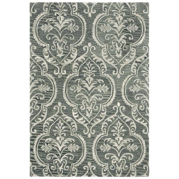 Safavieh Blossom Hand Tufted Runner RugBlue & Sage 2 ft.-3 in. x 8 ft. - BLM603M-28