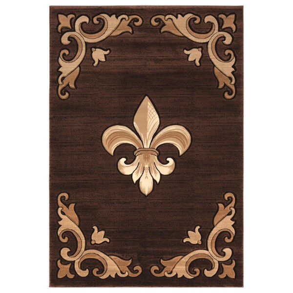 Manmade 5 ft. 3 in. x 7 ft. 6 in. Bristol Barnsley Brown Rectangle Area Rug - MA2625641