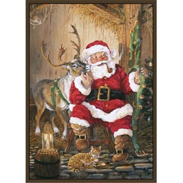 Associated Weavers Custom Printed Rugs SANTA & REINDEER Santa and Reindeer Rug - SANTA &AMP; REINDEER