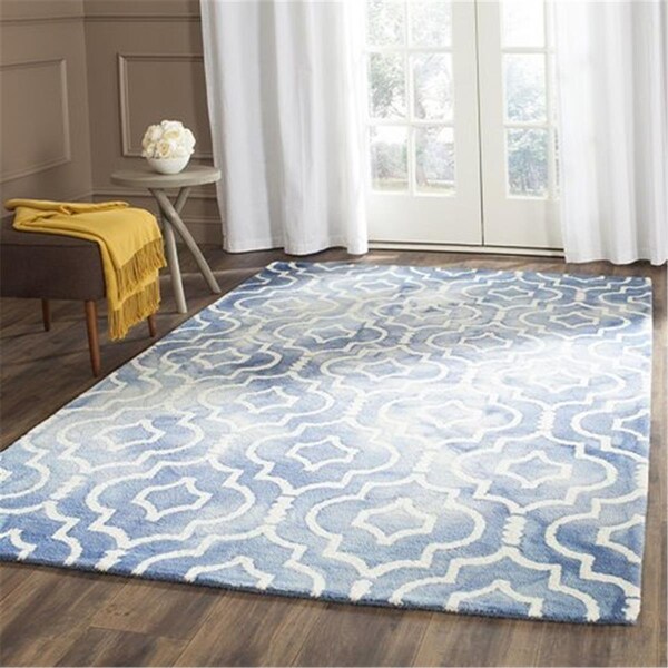 Safavieh Dip Dye Hand Tufted Rectangle Rug- Blue - Ivory- 4 x 6 ft. - DDY538K-4