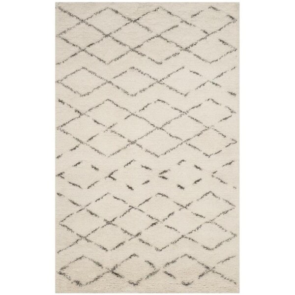 Flowers First 5 x 8 ft. Casablanca Hand Tufted Rug, Ivory & Grey - Medium Rectangle - FL1874491