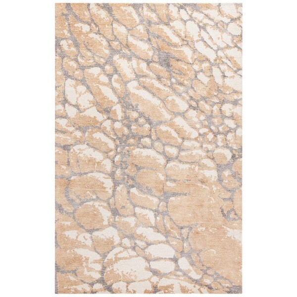 Safavieh 4 x 6 ft. Restoration Vintage Rectanglar Handmade Wool Rug Gold & Ivory - RVT112D-4