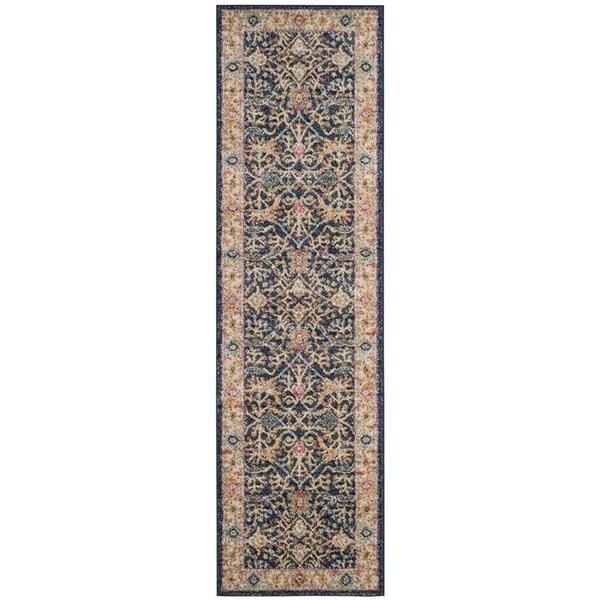 Safavieh Madison Runner Rug, Navy and Creme - 2 ft.-3 in. x 8 ft. - MAD612D-28