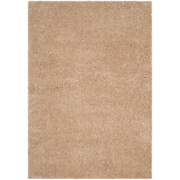 Safavieh Polar Shag Power Loomed Small Rectangle Area Rug, Light Beige - 4 x 6 ft. - PSG800A-4