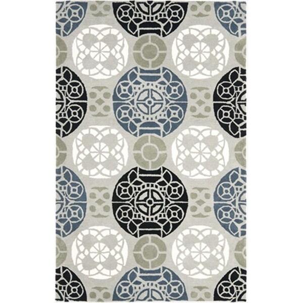 Safavieh 3 x 5 ft. Small Rectangle Contemporary Wyndham Grey and Black Hand Tufted Rug - WYD376D-3