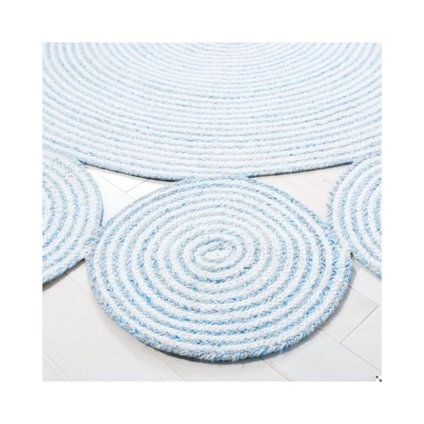 Safavieh 3 x 3 ft. Cape Cod Round Area RugBlue & Ivory - CAP230M-3R