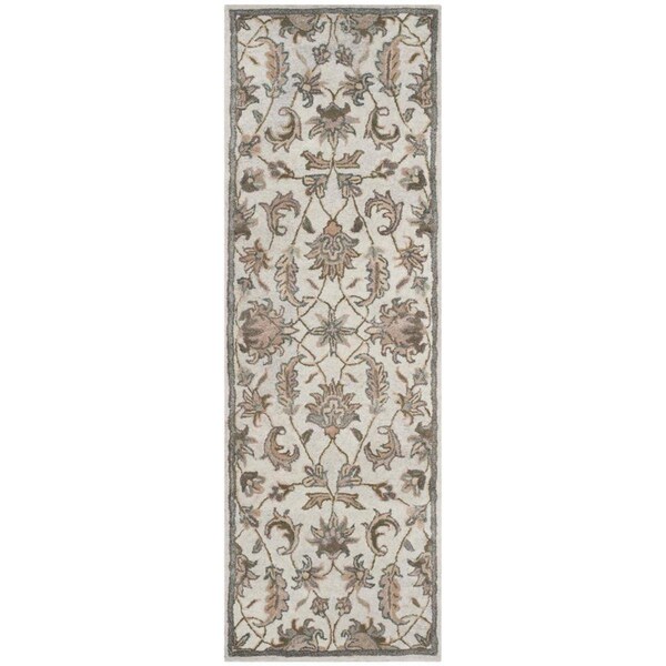 Safavieh Bella Runner Rugs, Ivory and Light Grey - 2 ft.-3 in. x 7 ft. - BEL924A-27