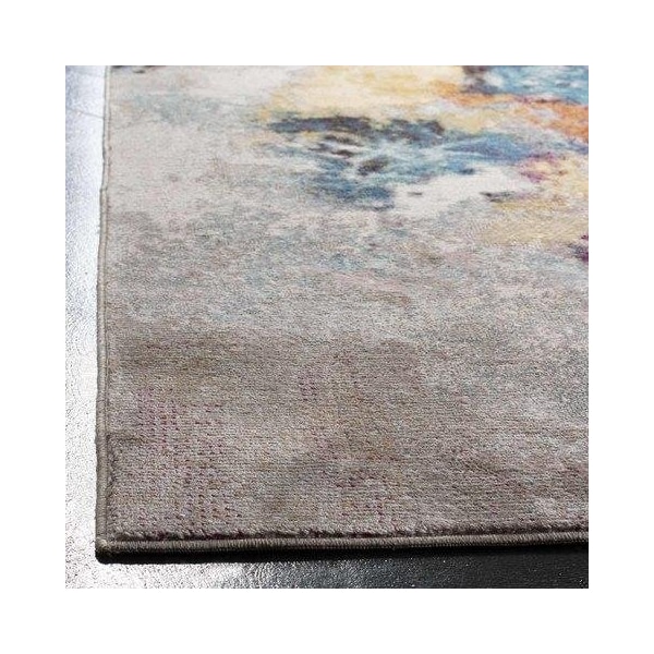 Safavieh 5 ft. 1 in. x 7 ft. 6 in. Aria Rectangle Power-Loomed Rug Gray & Wine - ARA165F-5