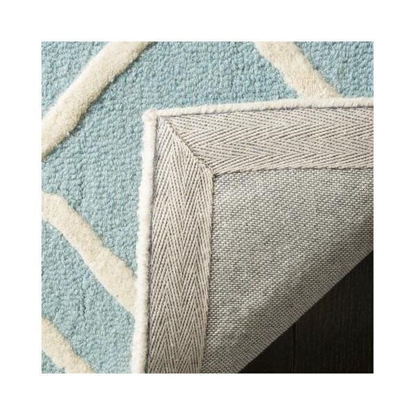 Safavieh Cambridge Hand Tufted Runner Rug- Light Blue - Ivory- 2 ft. 6 in. x 8 ft. - CAM311E-28