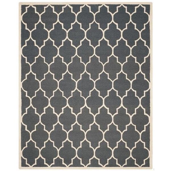 Safavieh Cambridge Hand Tufted Square RugDark Grey & Ivory 6 x 6 ft. - CAM134X-6SQ
