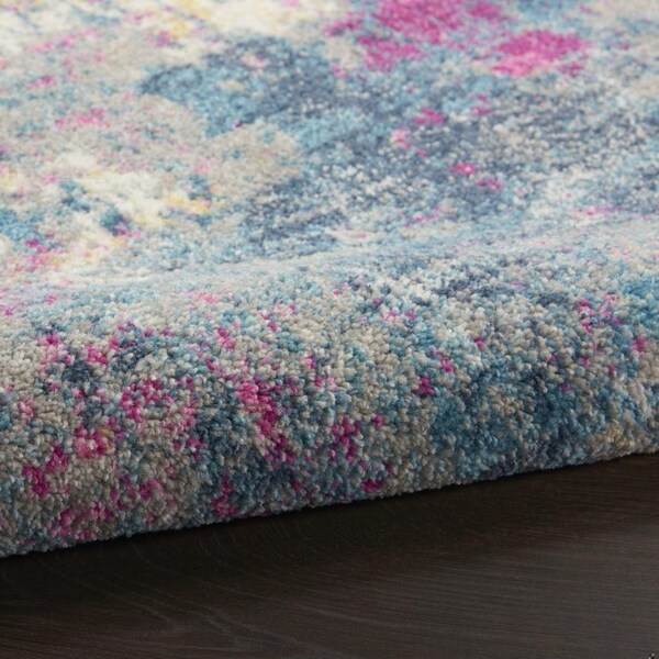 Homeroots 2 x 6 ft. Ivory & Multi Color Abstract Runner Rug - 385709