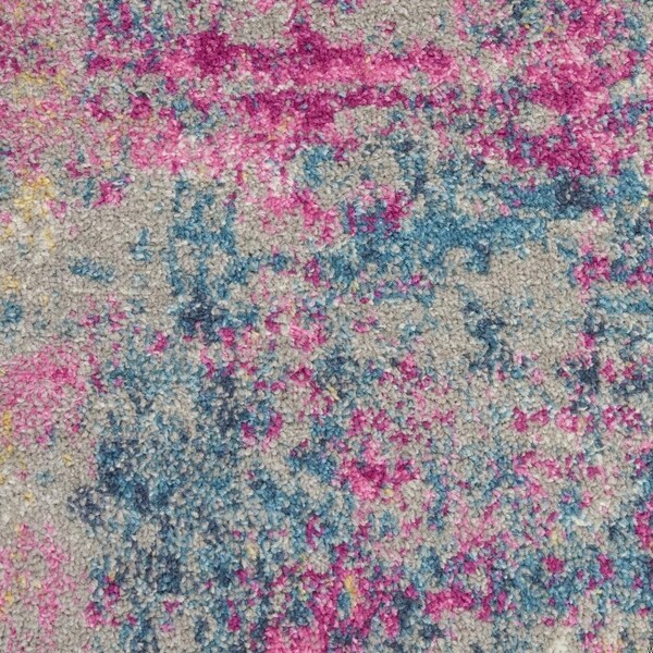 Homeroots 2 x 6 ft. Ivory & Multi Color Abstract Runner Rug - 385709