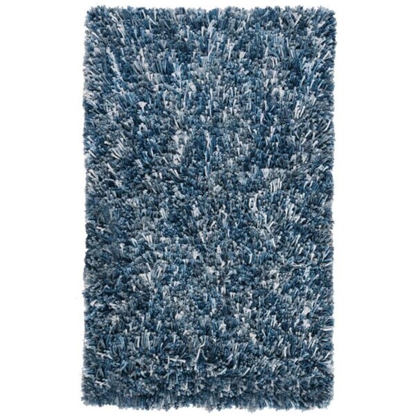 Safavieh 6 x 9 ft. Rio Shag Rectangle Rug Navy & Ivory - SG960N-6