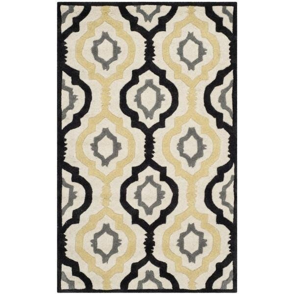 Safavieh Chatham Hand Tufted Rectangle Rug- Ivory - Multi- 2 ft. 3 in. x 11 ft. - CHT747A-211