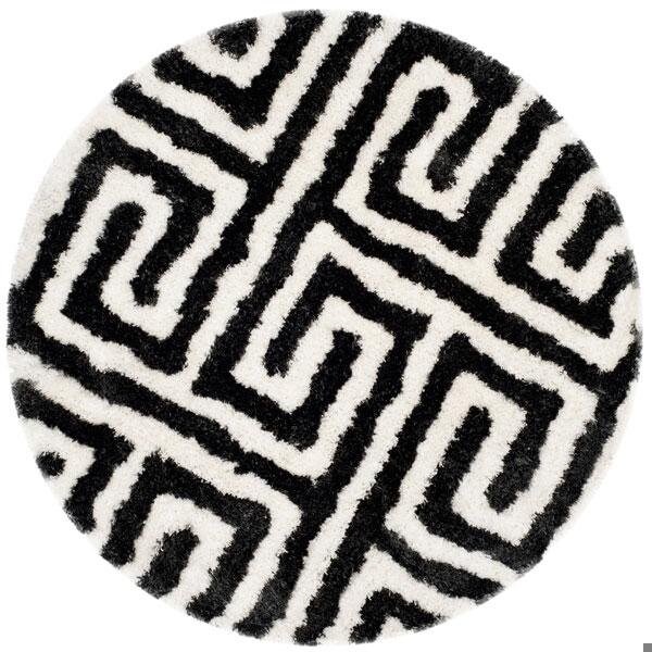 Safavieh Barcelona Shag Hand Tufted Small Rectangle Rug- Graphite - White- 3 x 5 ft. - BSG323D-3