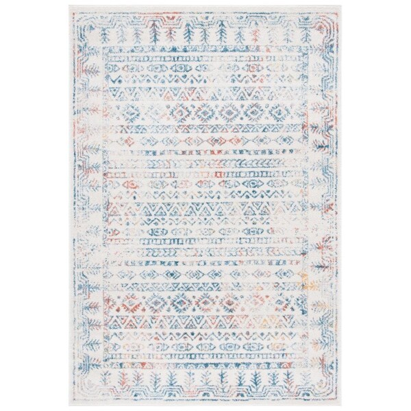 Safavieh 4 x 6 ft. Tulum Contemporary Rectangle Rug, Ivory & Rust - TUL271C-4