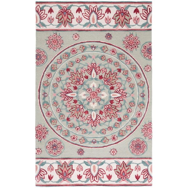 Safavieh 2 x 3 ft. Bellagio Hand-Tufted Rectangle Rug, Sage & Ivory - BLG601W-2
