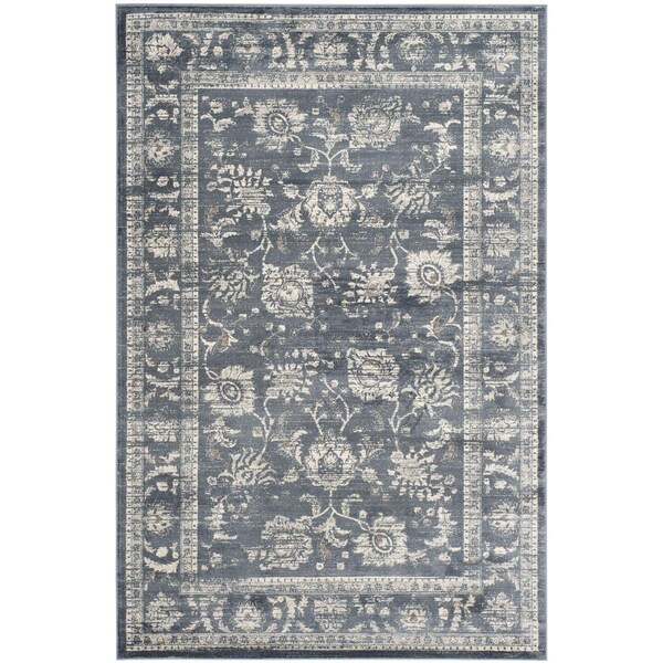 Safavieh Vintage Power Loomed Rectangle Rug Dark Grey & Cream - 5 ft.-1 in. x 7 ft.-7 in. - VTG438G-5