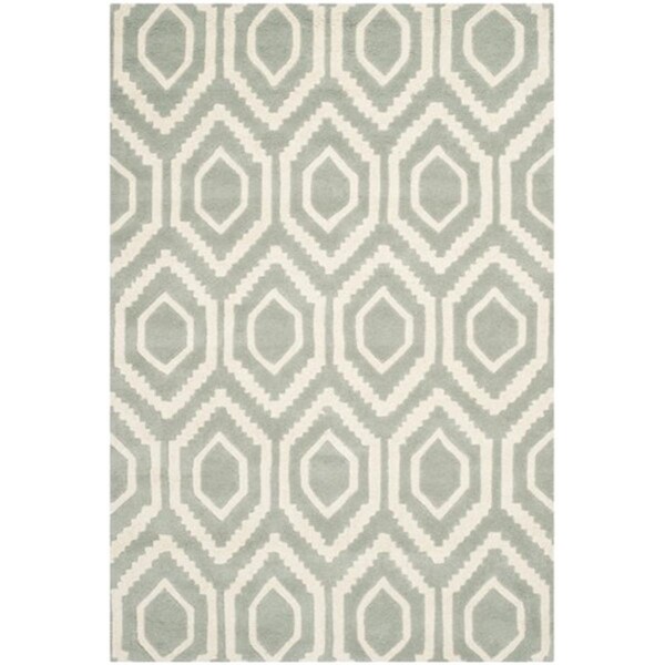 Safavieh Chatham Hand Tufted Accent Rug- Grey - Ivory- 2 x 3 ft. - CHT731E-2