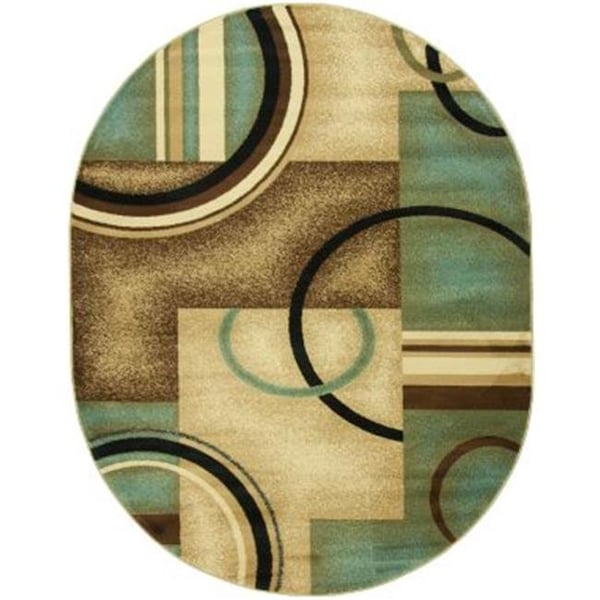 Infinity Home Infinity Home 547860 Arcs & Shapes Light Blue 5 ft. 3 in. Round; 54786 - 547860