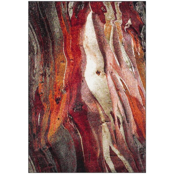 Flowers First 2 ft. 7 in. x 5 ft. Glacier Power Loomed Area Rug, Red & Multi Color - Small Rectangle - FL2115250
