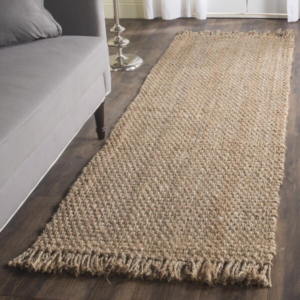 Safavieh Natural Fiber Hand Woven Runner Rug, Natural - 2 ft.-6 in. x 18 ft. - NF467A-218