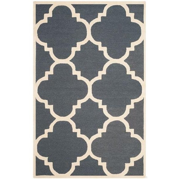 Safavieh Cambridge Hand Tufted Runner RugDark Grey & Ivory 2 ft.-6 in. x 10 ft. - CAM140X-210
