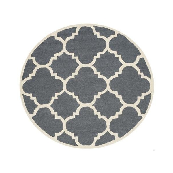 Safavieh Cambridge Hand Tufted Runner RugDark Grey & Ivory 2 ft.-6 in. x 10 ft. - CAM140X-210