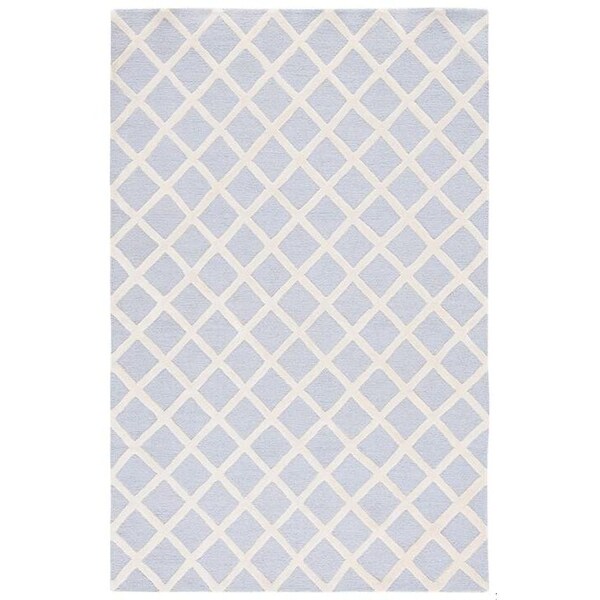 Safavieh 4 x 6 ft. Cambridge Hand Tufted Small Rectangle Area RugLight Blue & Ivory - CAM135A-4