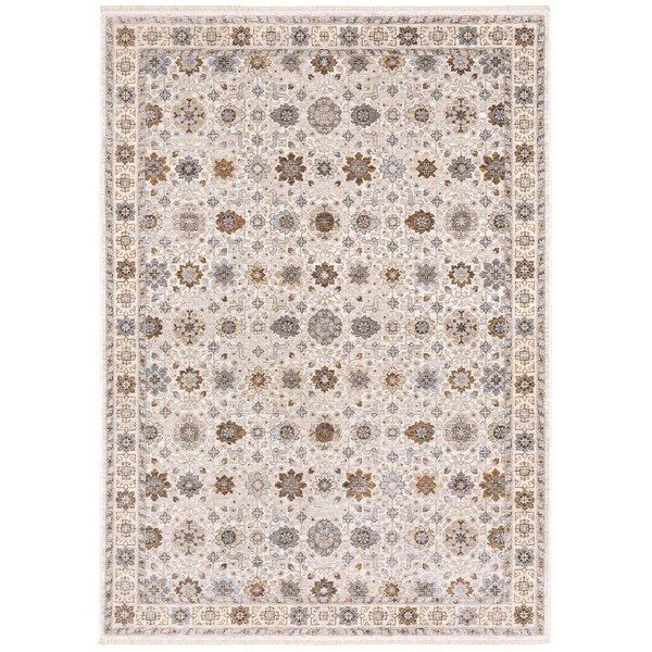 Oriental Weavers 13 ft. 3 in. x 5 ft. Maharaja Machine Woven Rectangle RugIvory - M071W1100153ST