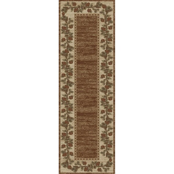 Sleep Ez 2 ft. 3 in. x 7 ft. 7 in. Hearthside Mountain View Area Rug, Brown - SL2621699