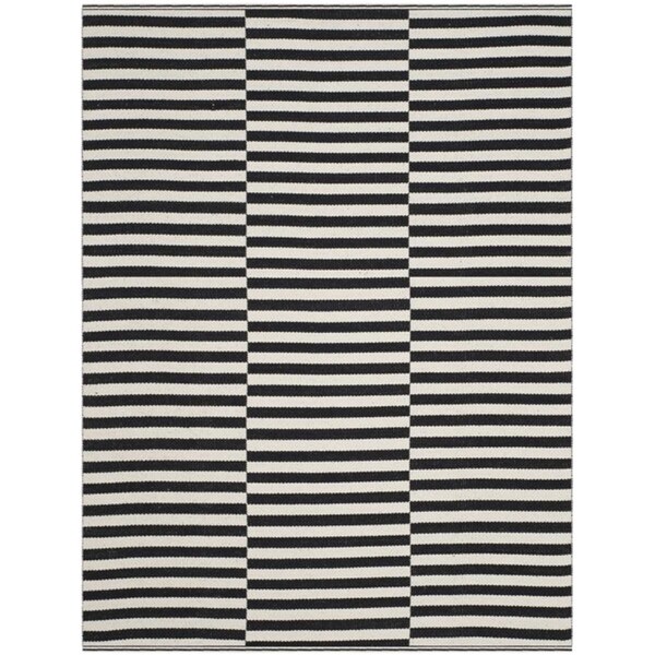 Safavieh Montauk Hand Woven Rectangle Rug- Ivory - Black- 5 x 7 ft. - MTK715D-57