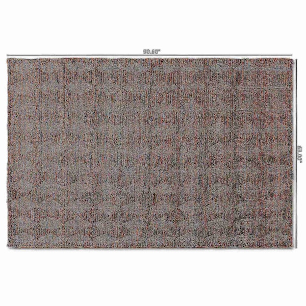 Baxton Studio Burma Modern and Contemporary Dark Grey Hand-Knotted Hemp Area Rug - 187-11836-ZORO