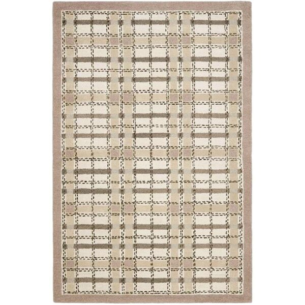 Flowers First 5 Ft. x 8 Ft. Medium Rectangle, Contemporary Martha Stewart Hand Tufted Rug - FL2149476