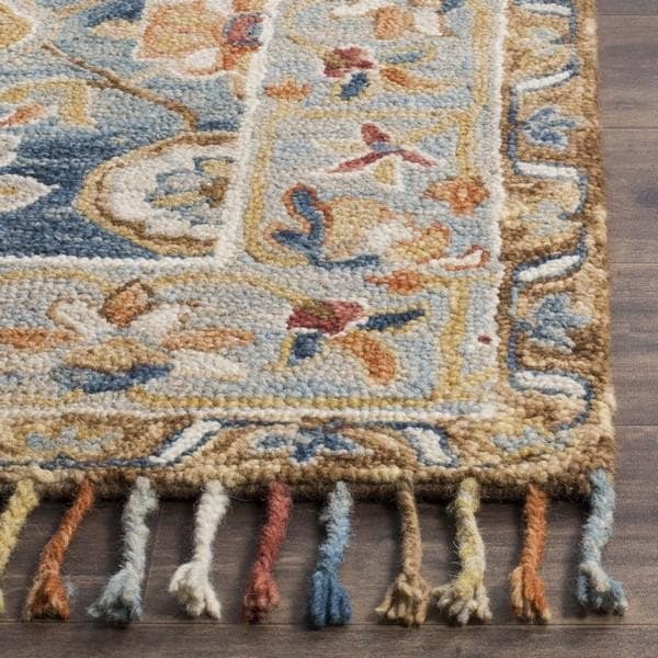 Safavieh Aspen Hand Tufted Small Rectangle RugGrey & Navy 3 x 5 ft. - APN110A-3