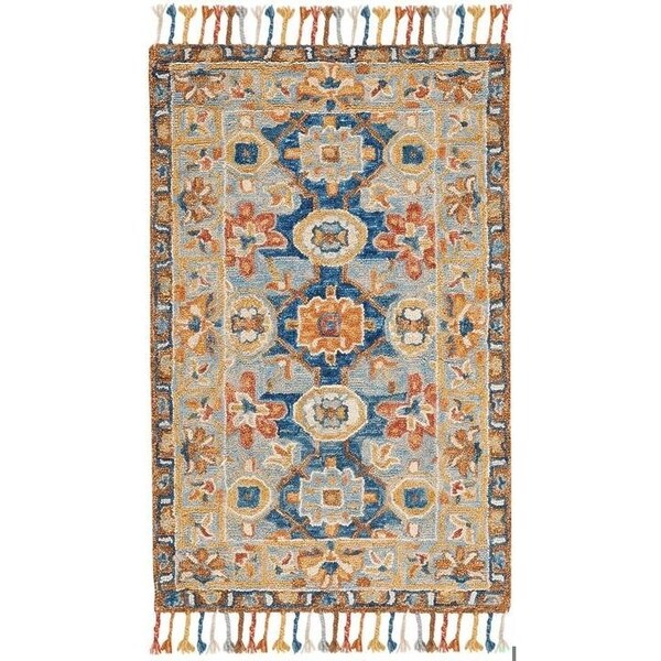 Safavieh Aspen Hand Tufted Small Rectangle RugGrey & Navy 3 x 5 ft. - APN110A-3