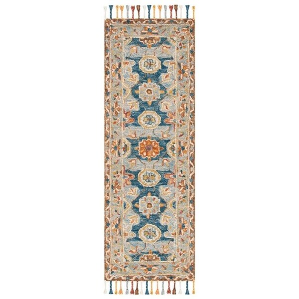 Safavieh Aspen Hand Tufted Small Rectangle RugGrey & Navy 3 x 5 ft. - APN110A-3