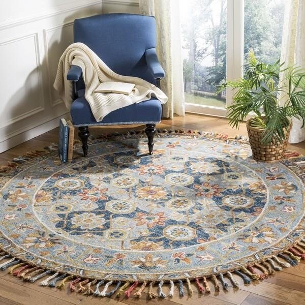 Safavieh Aspen Hand Tufted Small Rectangle RugGrey & Navy 3 x 5 ft. - APN110A-3