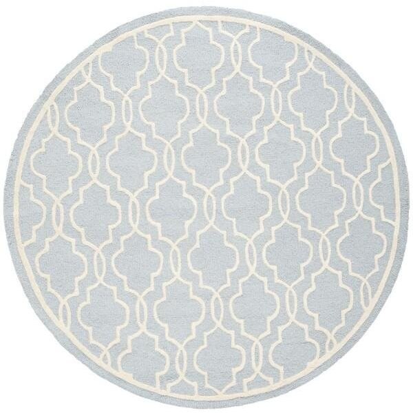 Safavieh Cambridge Hand Tufted Accent Rugs, Light Blue and Ivory - 2 x 3 ft. - CAM131A-2