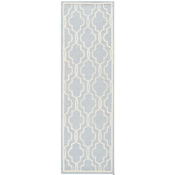 Safavieh Cambridge Hand Tufted Accent Rugs, Light Blue and Ivory - 2 x 3 ft. - CAM131A-2