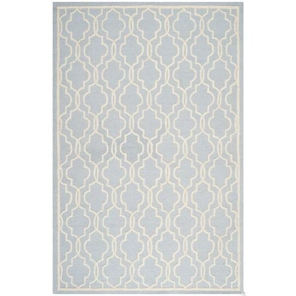 Safavieh Cambridge Hand Tufted Accent Rugs, Light Blue and Ivory - 2 x 3 ft. - CAM131A-2