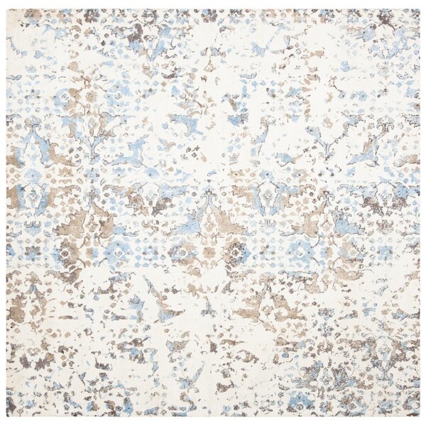 Safavieh Expression Hand Tufted Square Area RugIvory & Blue 6 x 6 ft. - EXP478M-6SQ
