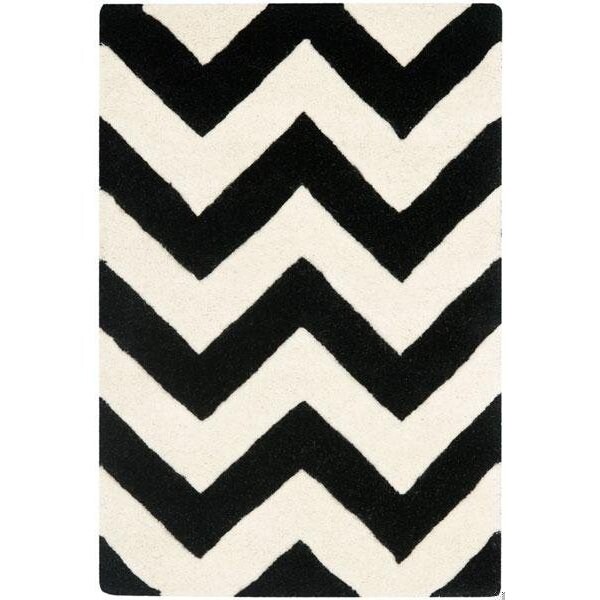 Safavieh Chatham Hand Tufted Rectangle Rug- Ivory - Black- 2 ft. 3 in. x 9 ft. - CHT715A-29
