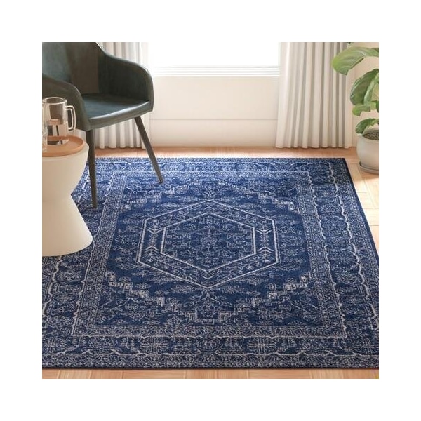 Safavieh Adirondack Power Loomed Rectangle RugNavy & Ivory 8 x 10 ft. - ADR108N-8