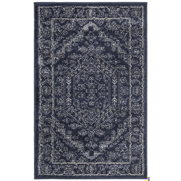 Safavieh Adirondack Power Loomed Rectangle RugNavy & Ivory 8 x 10 ft. - ADR108N-8