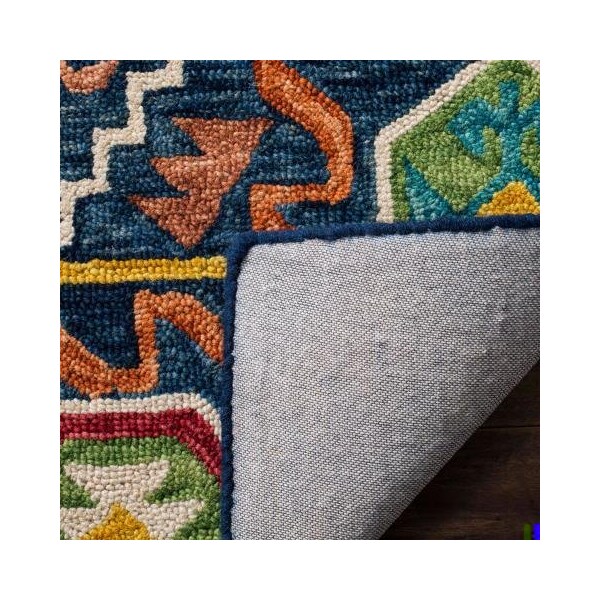 Safavieh Aspen Hand Tufted Medium Rectangle RugNavy & Gold 5 x 8 ft. - APN501A-5
