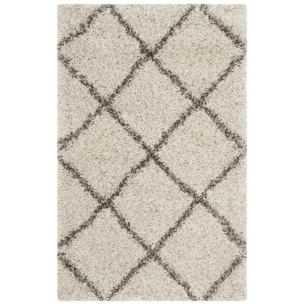Safavieh Hudson Shag Accent Area RugIvory & Grey 2 ft. 3 in. x 3 ft. 9 in. - SGH281A-24